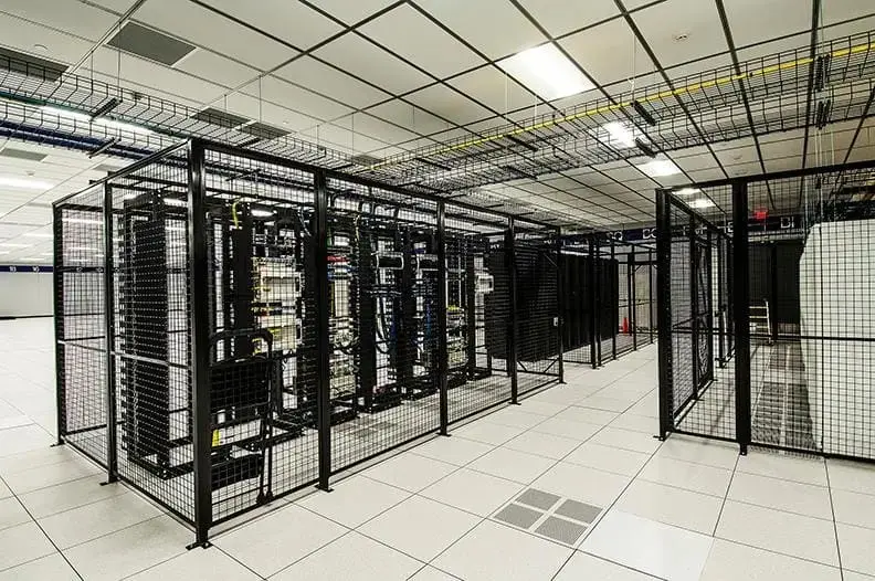 a room with a servers