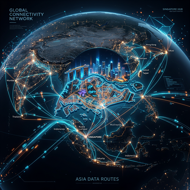 High-speed Singapore network connectivity visualization
